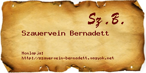 Szauervein Bernadett névjegykártya