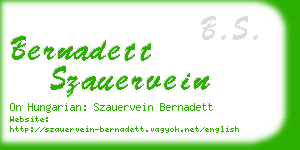 bernadett szauervein business card